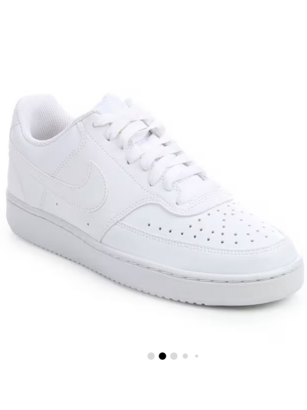 N1-Nike Women's White Leather Court Sneaker